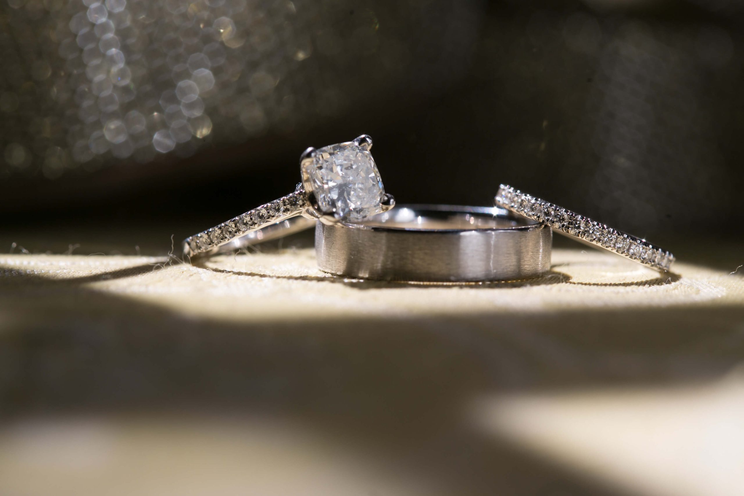 wedding ring and band photo