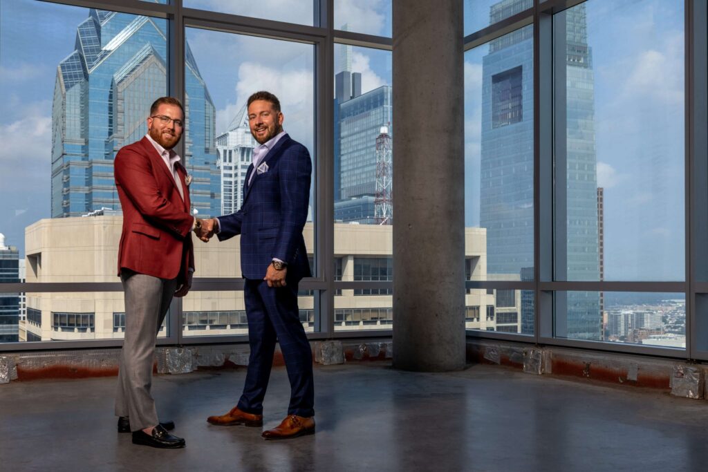 business men shaking hands