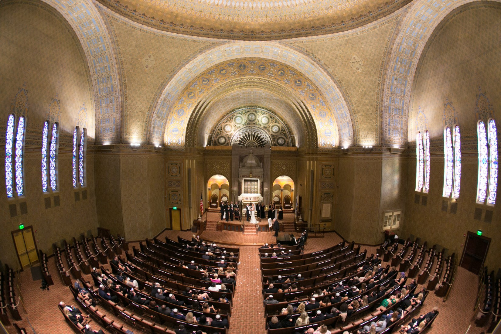 Married at Rodeph Shalom photography