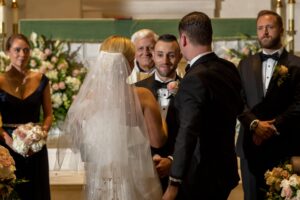 groom cries as bride walks down aisle