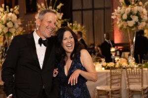 candid wedding guests at union league in philly