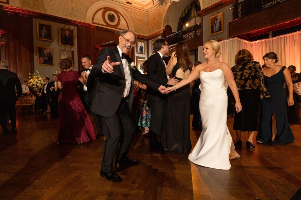 bride dancing at union league reception