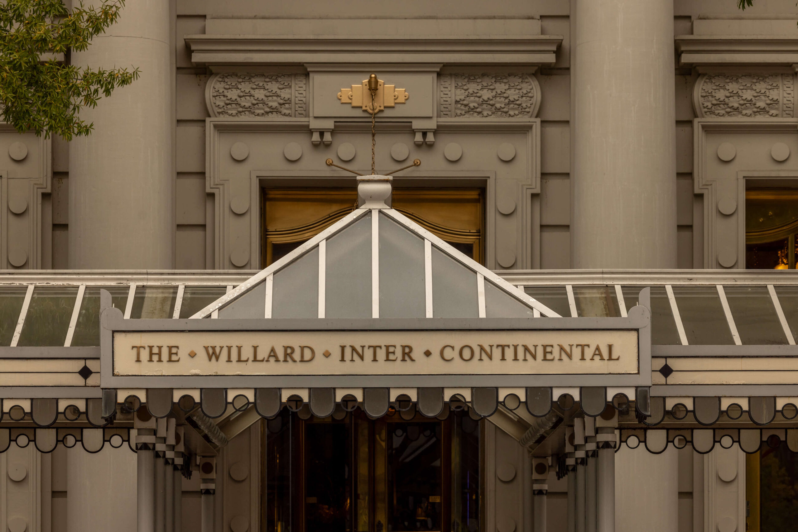 the lobby at the logan hotel in philadelphia during christmas